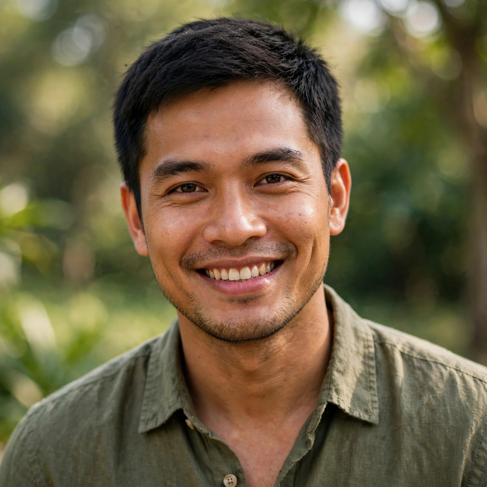Chàng trai Việt cười tươi